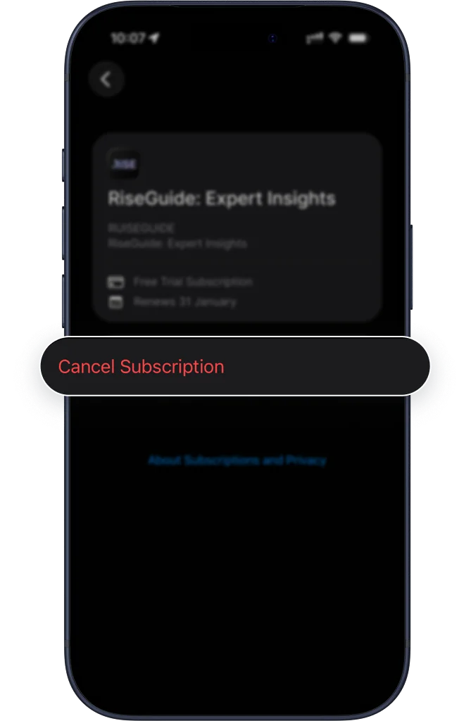 Cancel Free Trial button highlighted