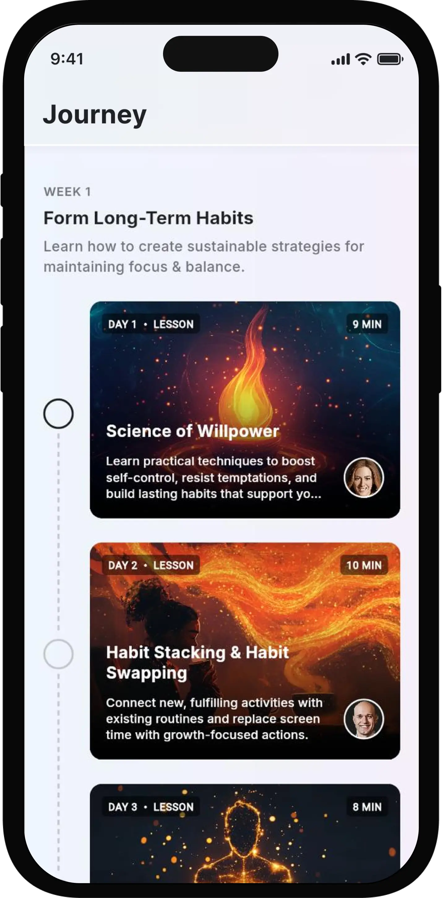 RiseGuide app mockup