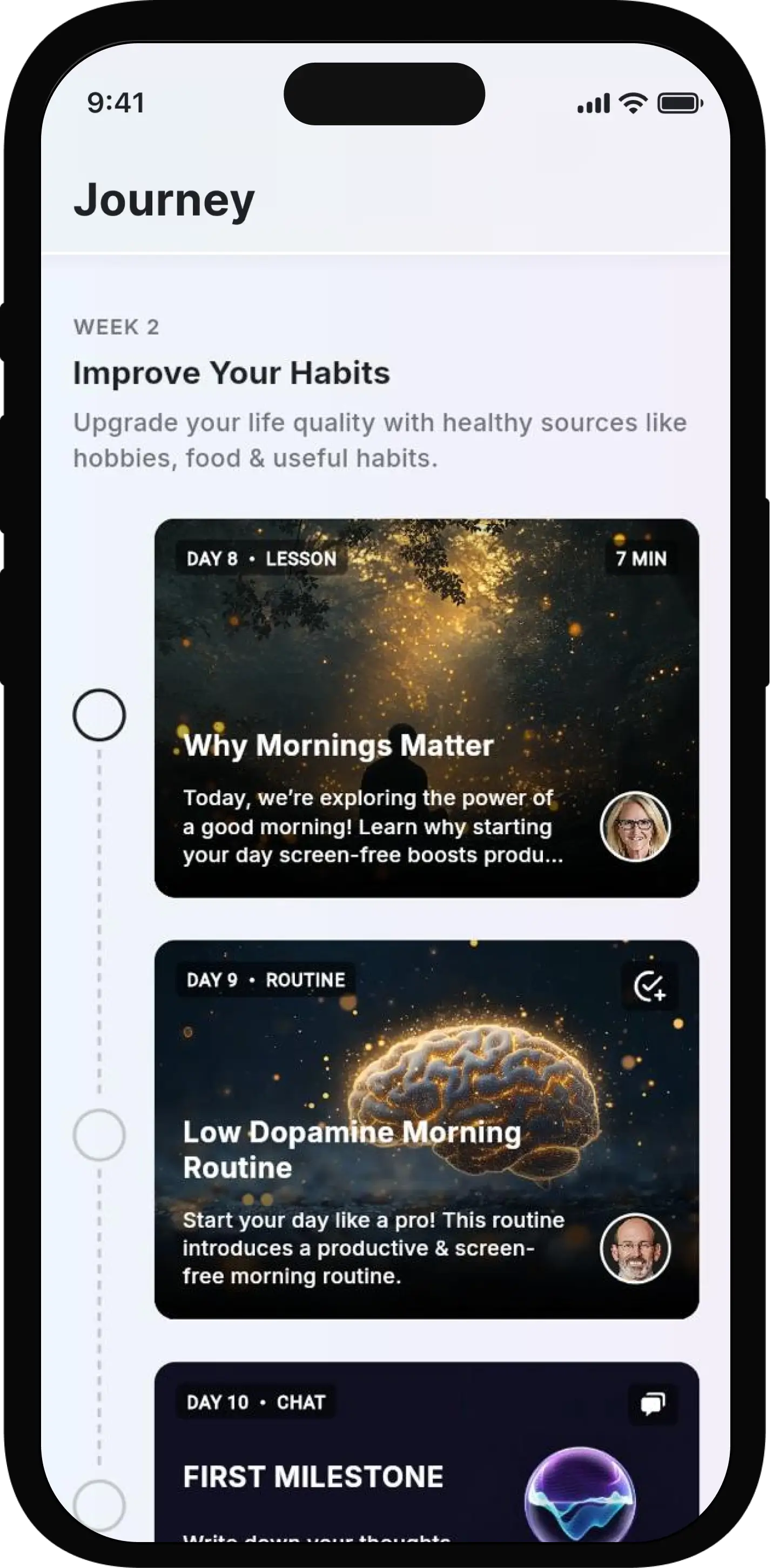 Personalized plan screenshot