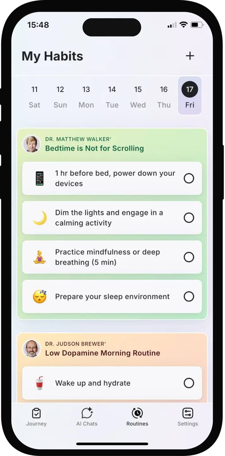 Habits tracker screenshot